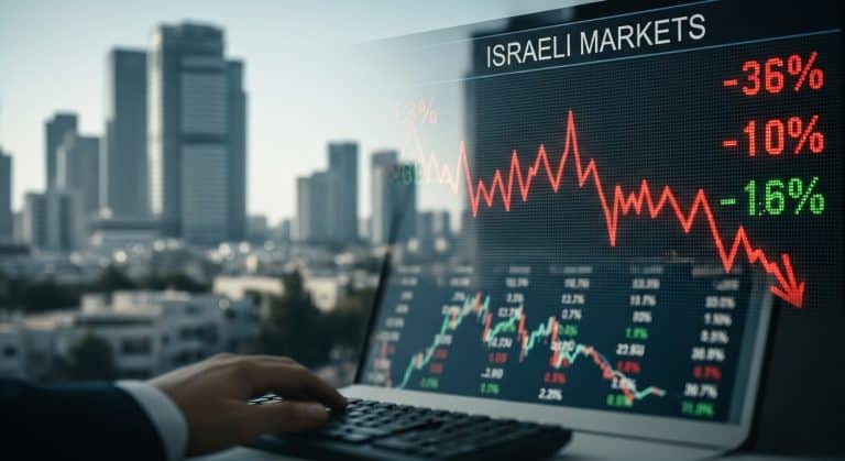 SKN | שוקי ישראל נופלים בחדות כשמניות רושמות לחץ רוחבי בכל המדדים המרכזיים