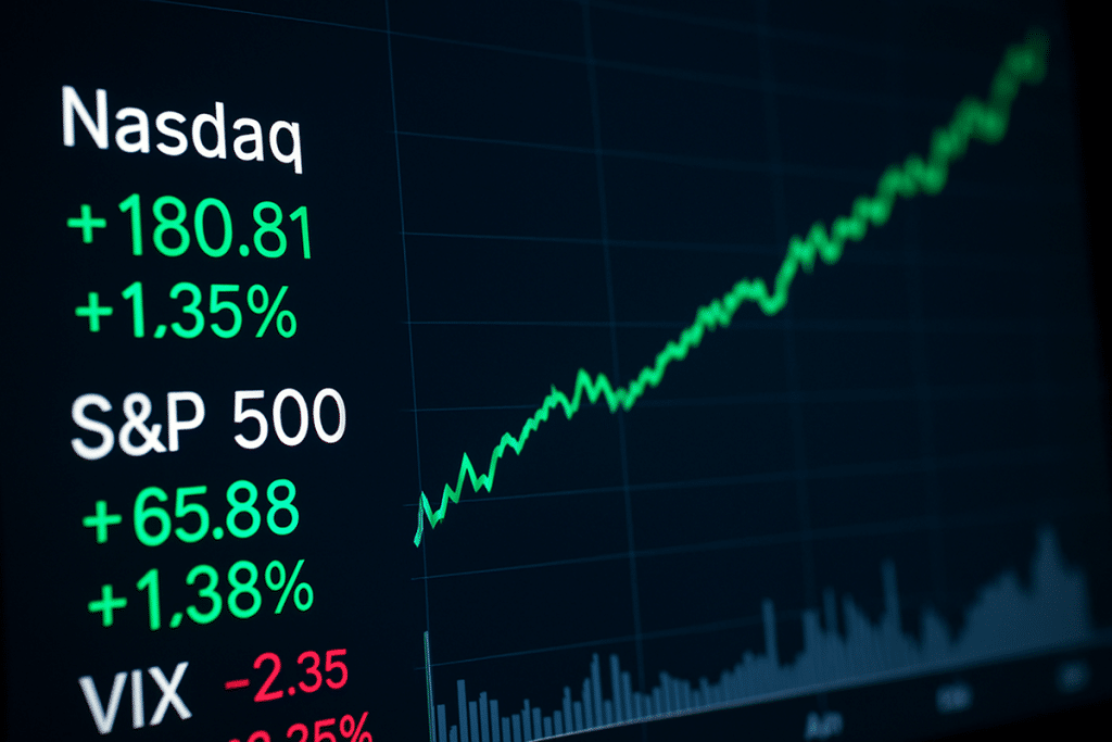 SKN | שווקי המניות בארה”ב צומחים כאשר נאסד”ק ו-S&P 500 עולים, ו-VIX צונח