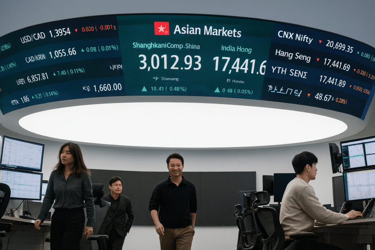 SKN | שווקי אסיה פותחים את השבוע במגמה מעורבת: קוריאה מובילה בעליות, סין מתקדמת בעוד הודו והונג קונג נחלשות