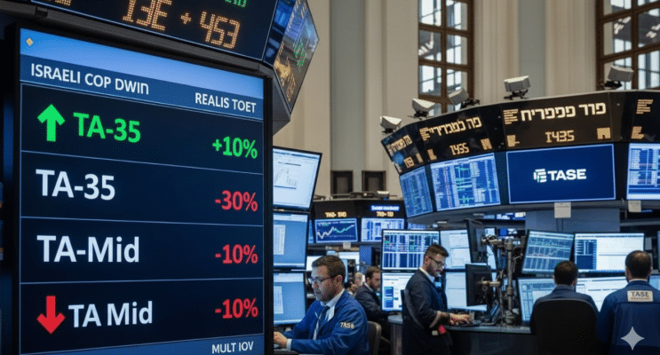 SKN | השווקים בישראל רושמים מסחר מעורב כאשר TA-35 מטפס בעוד שמניות בינוניות נסוגות
