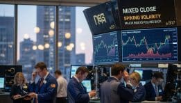 SKN | שוקי אמריקה ננעלים במגמה מעורבת כאשר התנודתיות מזנקת והמדדים המובילים מתקנים מטה