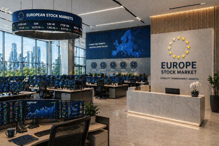 SKN | שווקי אירופה יורדים באופן רחב כאשר סנטימנט של הימנעות מסיכון חוזר לאזור